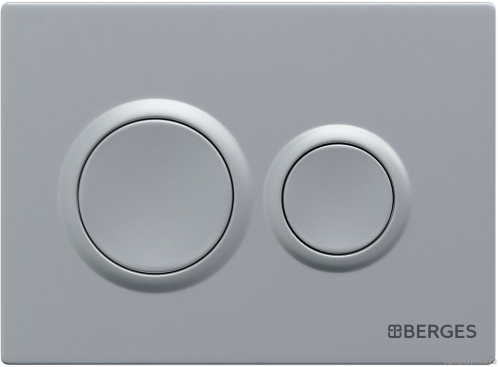 Система инсталляции для унитазов Berges Novum O2 с кнопкой смыва, матовый хром