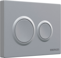 Система инсталляции для унитазов Berges Novum O2 с кнопкой смыва, матовый хром