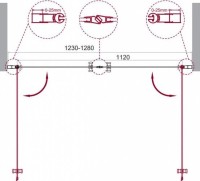 Душевая дверь в нишу BelBagno Etna B-2-130-C-Cr