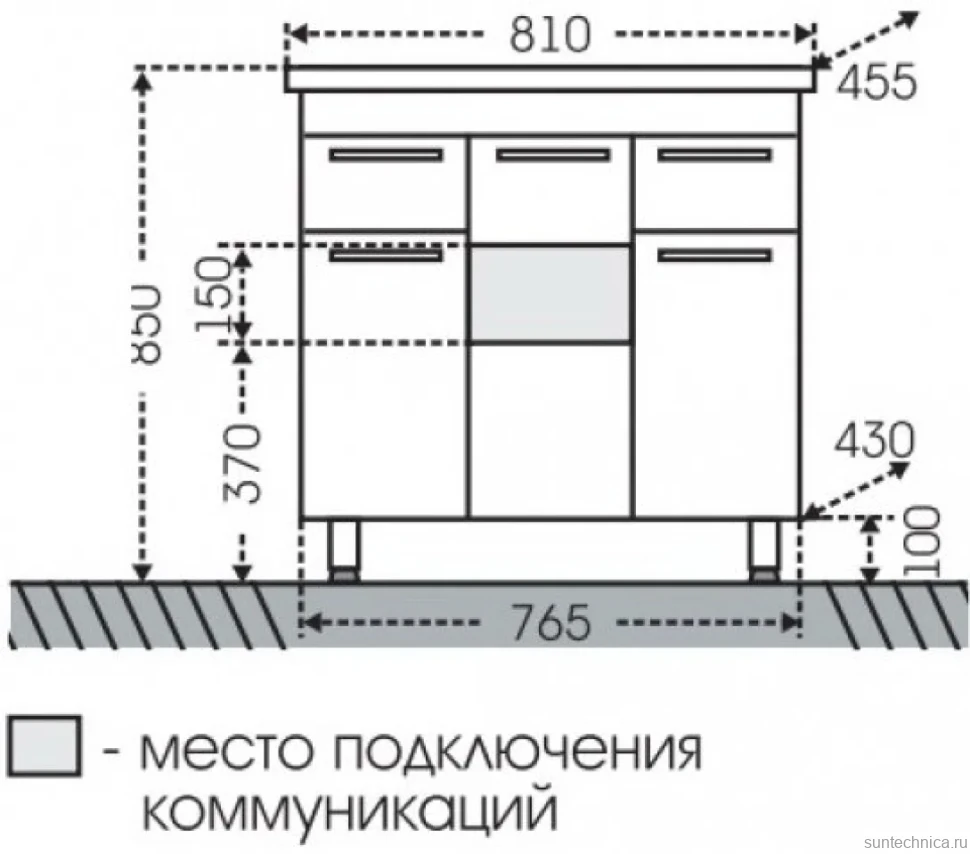 Тумба с раковиной СаНта Родос 80