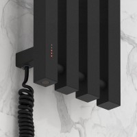 Полотенцесушитель электрический Сунержа Сатерленд 4.0 15-0854-1215 120x20 см, подключение слева, скрытое подключение слева, темный титан муар, I-образный