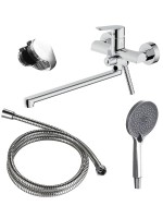 Смеситель с длинным изливом для ванны AZARIO Alanti AZ-K1732 хром Смеситель с длинным изливом для ванны AZARIO Alanti AZ-K1732 хром