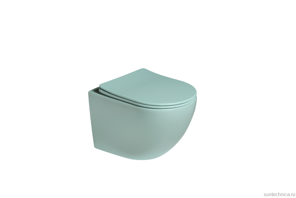 Унитаз подвесной SantiLine SL-5005T-LG светло-зеленый матовый