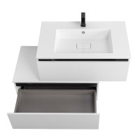 Тумба под раковину Cezares Slider 80 подвесная, 2 ящика, Bianco Opaco