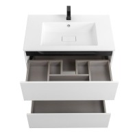 Тумба под раковину Cezares Slider 80 подвесная, 2 ящика, Bianco Opaco