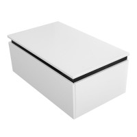 Тумба под раковину Cezares Slider 80 подвесная, 2 ящика, Bianco Opaco