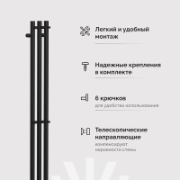 Полотенцесушитель электрический EWRIKA Пенелопа Х3 140 черный