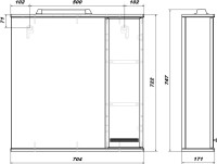 Мебель для ванной комнаты SanStar Аура 70 раковина Амур