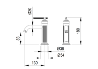 Смеситель для раковины Boheme Eterna 171-BR bronze Смеситель для раковины Boheme Eterna 171-BR bronze