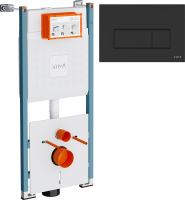 Система инсталляции для унитазов VitrA V-Fix Core 732-5800-01PV с кнопкой Root Square 740-2311 черной матовой