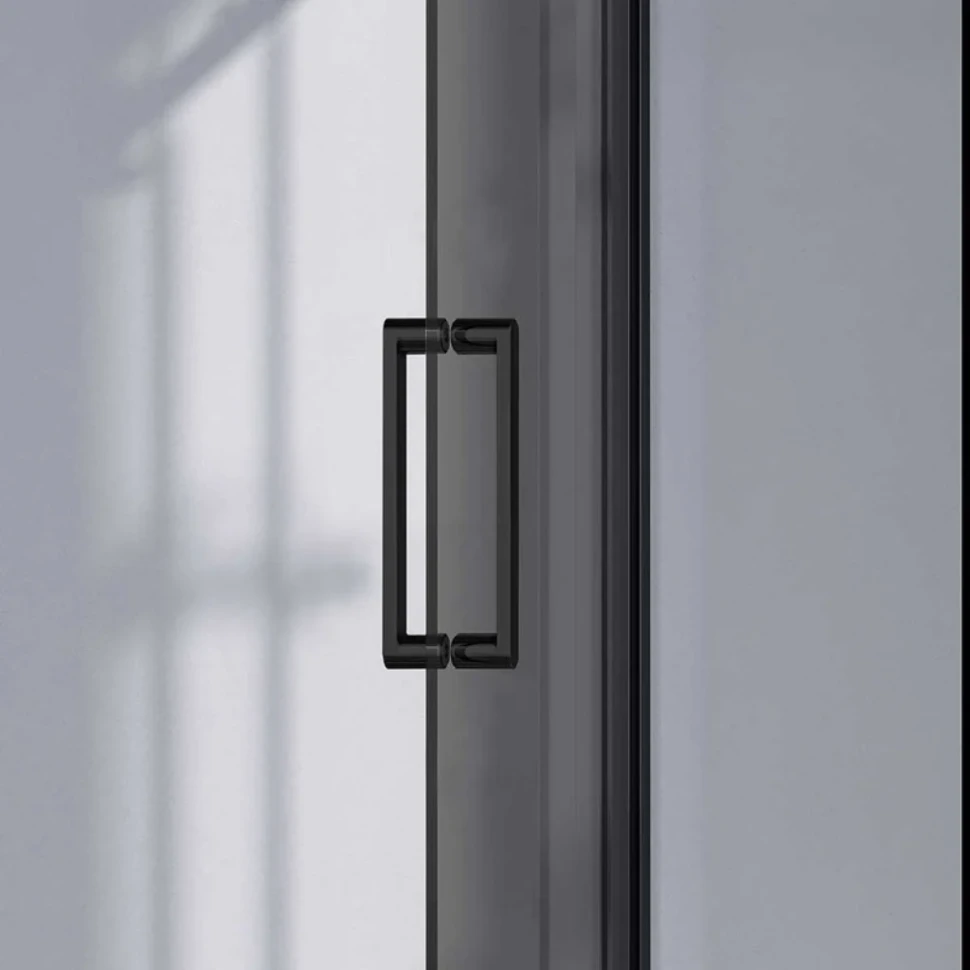 Душевой уголок Vincea Como-N VSR-4CN9013CGB 130х90, профиль матовый черный, стекло тонированное серое