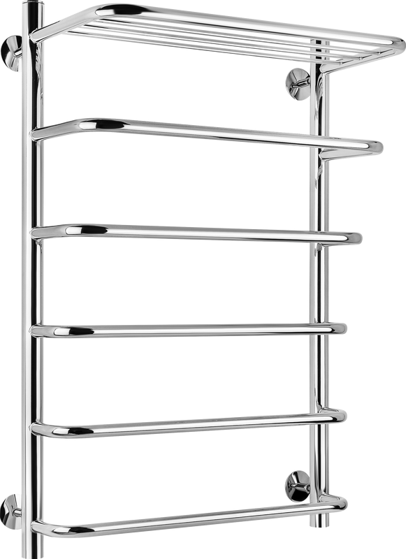 Полотенцесушитель водяной Secado Мерида 2 СП 85x55 см, глянцевый хром, лесенка, с полкой