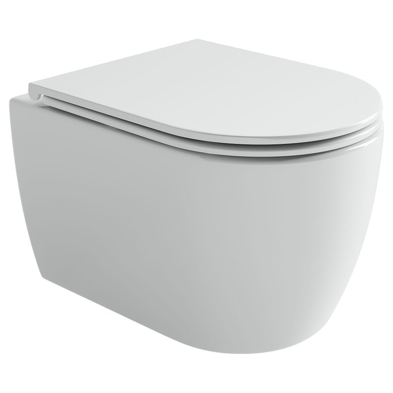 Унитаз подвесной Ceramicanova Noe, смыв торнадо 3.0, сиденье микролифт, белый, CN4011T