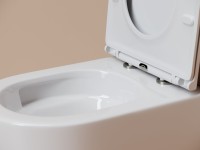 Унитаз подвесной Ceramicanova Noe, смыв торнадо 3.0, сиденье микролифт, белый, CN4011T