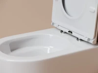 Унитаз подвесной Ceramicanova Noe, смыв торнадо 3.0, сиденье микролифт, белый, CN4011T