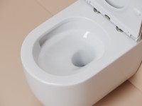 Унитаз подвесной Ceramicanova Noe, смыв торнадо 3.0, сиденье микролифт, белый, CN4011T