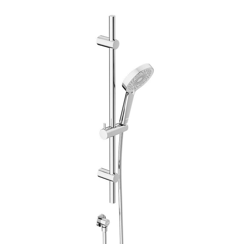 Душевая система с тропическим душем Damixa Apollo 947530000 хром, скрытого монтажа, смеситель для 2 потребителей, верхний душ, штанга, встраиваемый душевой комплект, гарантия 10 лет, Дания