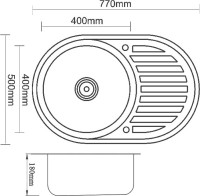 Мойка кухонная Zorg Inox PVD SZR 7750  GRAFIT графит