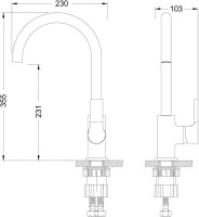 Смеситель для кухни Lemark Aura LM0605C