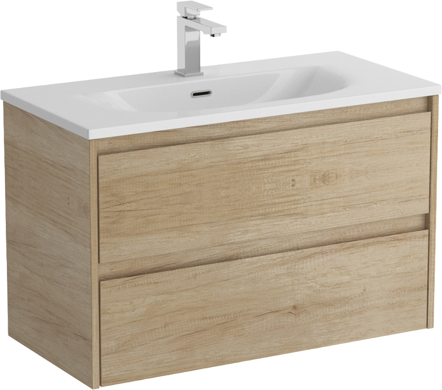 Мебель для ванной комнаты BelBagno Kraft 39 80 rovere nebrasca nature, раковина BB-8099-3-80