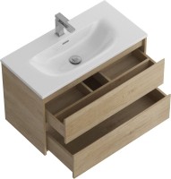 Мебель для ванной комнаты BelBagno Kraft 39 80 rovere nebrasca nature, раковина BB-8099-3-80