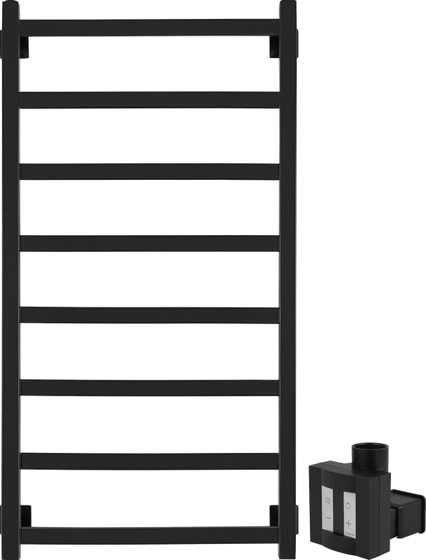 Полотенцесушитель электрический Secado Корато 1 , 105x55 см, скрытое подключение справа, матовый черный, лесенка