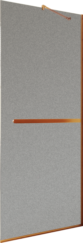 Душевая перегородка Maybahglass MGD-718-2у 119 см, профиль бронза, стекло графит матовое