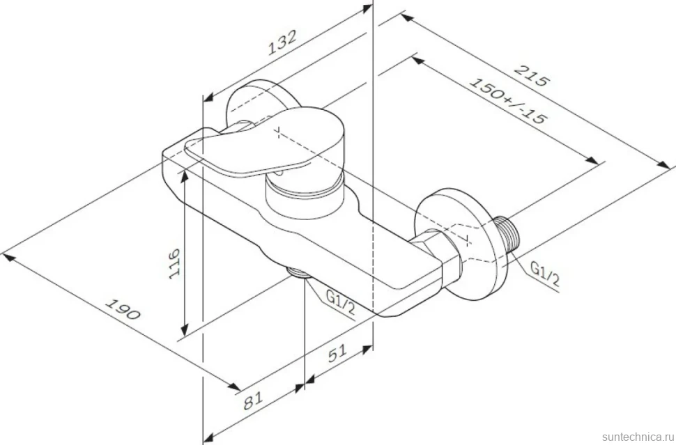 Смеситель для душа AM.PM X-Joy F85A20000
