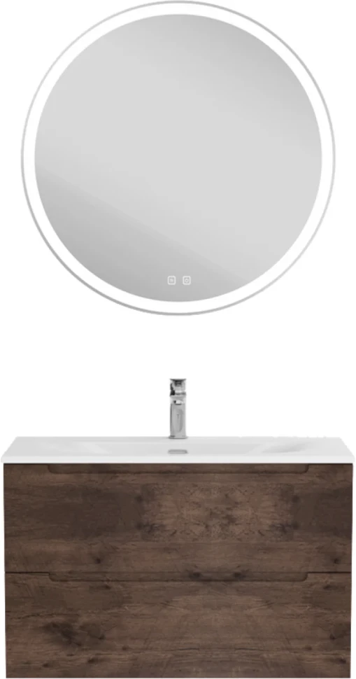 Мебель для ванной комнаты BelBagno Etna 90 rovere moro, раковина BB-8099-90