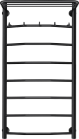 Полотенцесушитель водяной Secado Милан 1 КСП 100x55 см, матовый черный, лесенка, с полкой