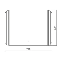 Зеркало Abber See AG6101S 92х69 см, с подсветкой