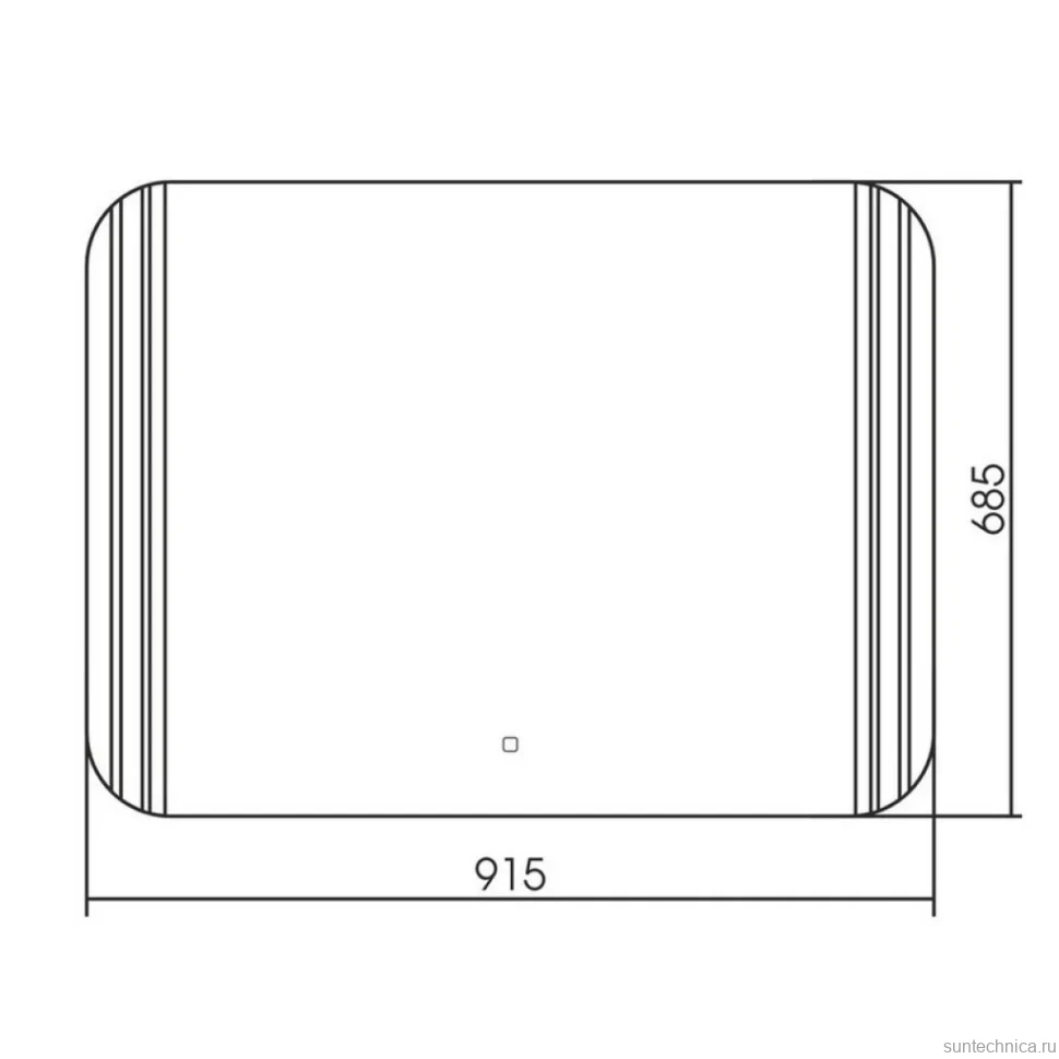 Зеркало Abber See AG6101S 92х69 см, с подсветкой