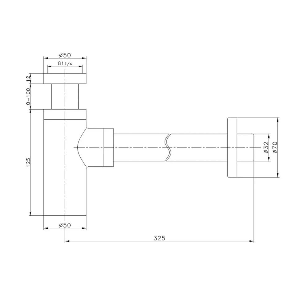 Сифон для раковины Raglo R600.20.05, сатин