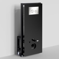 Система инсталляции для унитазов Wasserkraft Glan 66TLT.010.ME.BL.BN01 с кнопкой смыва никель