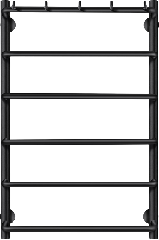 Полотенцесушитель электрический Secado Мерида 1 К 80x50 см, подключение справа, матовый черный, лесенка