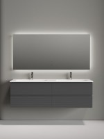 Мебель для ванной комнаты Sancos Folk 160 подвесная, grey soft, раковина CN7023