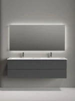 Мебель для ванной комнаты Sancos Folk 160 подвесная, grey soft, раковина CN7023