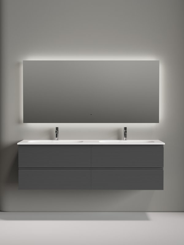 Мебель для ванной комнаты Sancos Folk 160 подвесная, grey soft, раковина CN7023