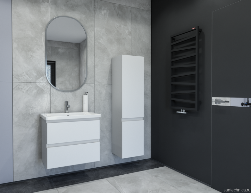 Тумба под раковину Caprigo Forte 65 подвесная, белая