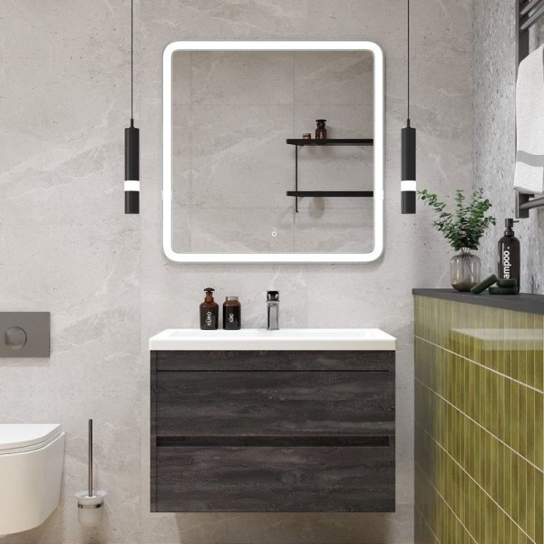 Мебель для ванной комнаты Art&Max Family-M 75 подвесная, iron stone