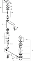 Смеситель для раковины Grohe Lineare New 32114001 Смеситель для раковины Grohe Lineare New 32114001