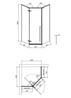 Душевой уголок Timo TTSSP-100/13C-8 100x100 см, профиль никель, стекло прозрачное