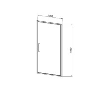 Душевая дверь Vincea Slim 8mm VDP-4SL100CLB, черный, стекло прозрачное