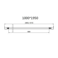 Душевая дверь Vincea Slim 8mm VDP-4SL100CLB, черный, стекло прозрачное
