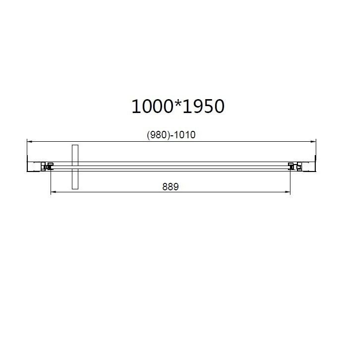 Душевая дверь Vincea Slim 8mm VDP-4SL100CLB, черный, стекло прозрачное