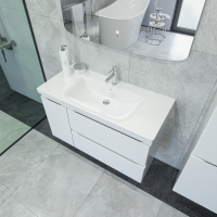 Мебель для ванной комнаты Caprigo Forte 100 L подвесная, белая