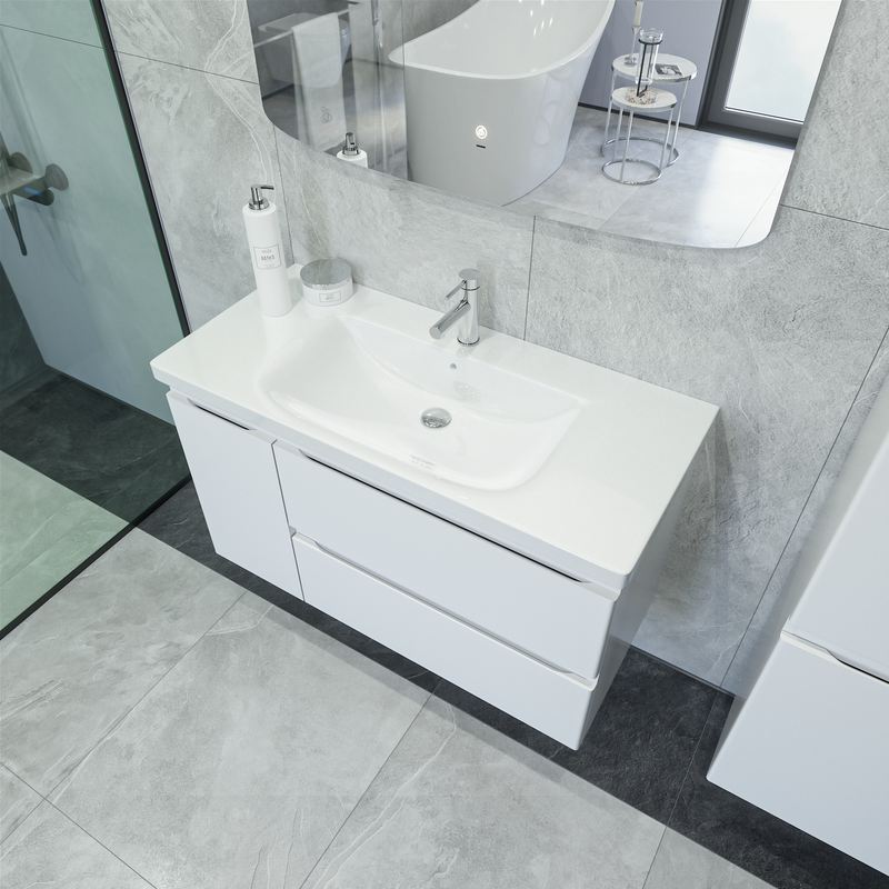 Мебель для ванной комнаты Caprigo Forte 100 L подвесная, белая