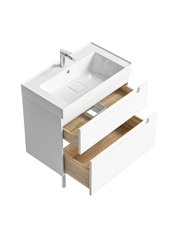 Тумба под раковину без столешницы Aqwella Vancouver 80 подвесная, белая