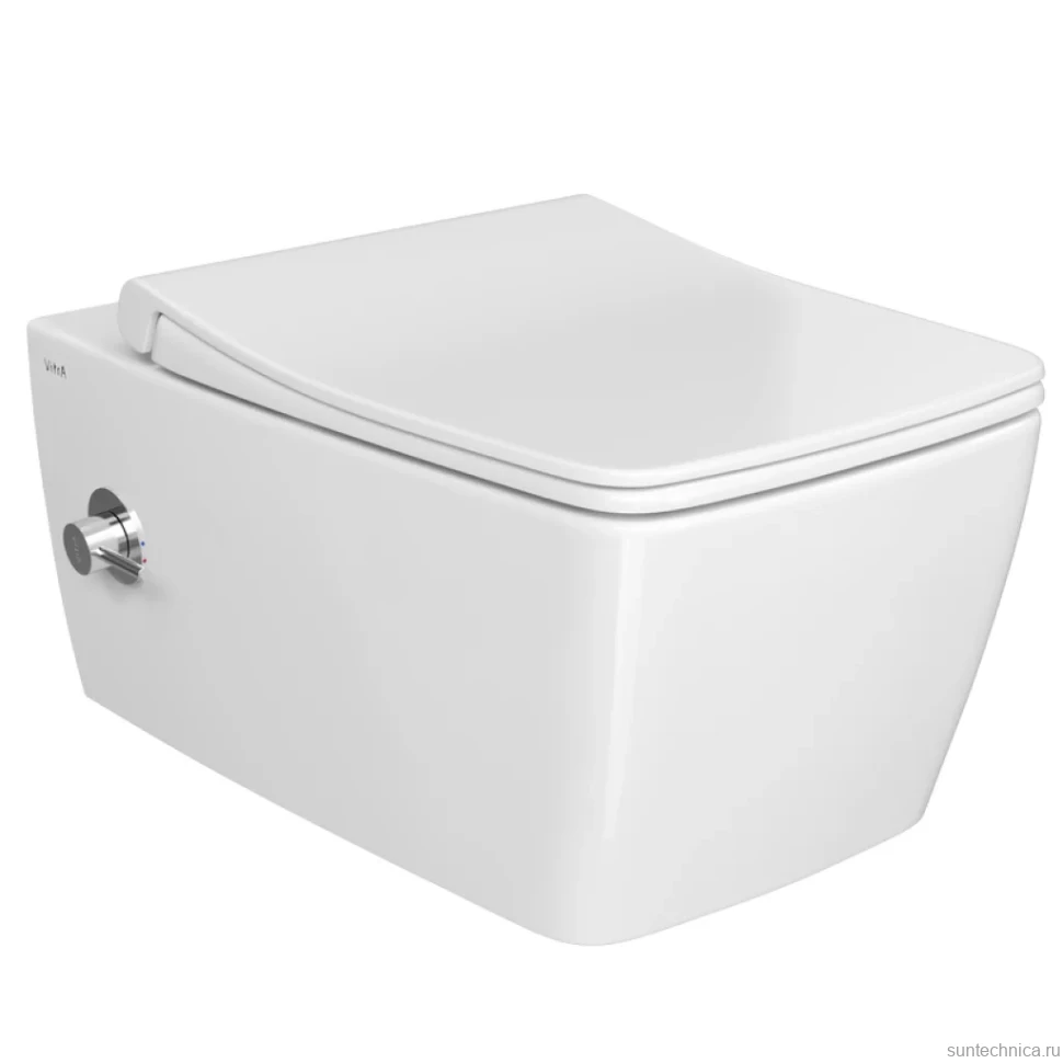 Унитаз подвесной VitrA Metropole Rim-Ex 7672B003-1684 с функцией биде и встроенным смесителем