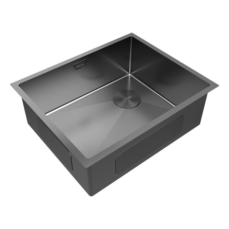 Мойка кухонная Paulmark Next-Skew PM885444-GM вороненая сталь